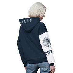Dallas Cowboys Starter Women's 4th Down Full-Zip Hoodie - Navy Hoodies