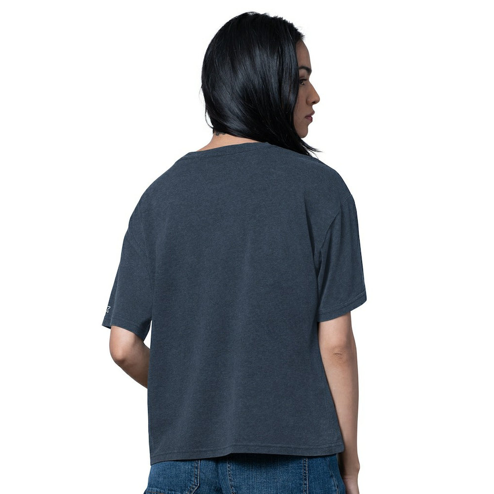Dallas Cowboys Starter Women's Oversized Hall of Fame T-Shirt - Heather Navy T-shirts