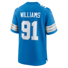 Tyleik Williams Detroit Lions 2025 NFL Draft First Round Pick Game Jersey - Blue Jerseys