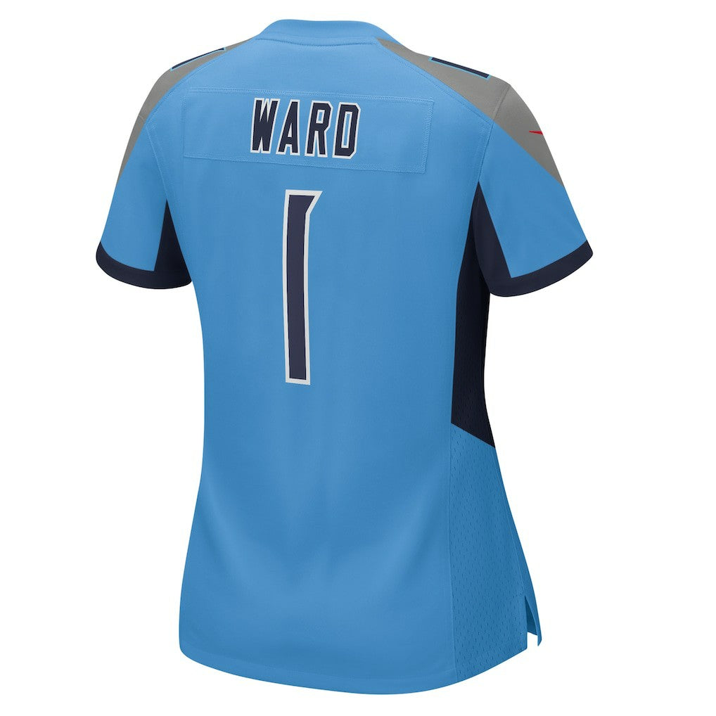 Cameron Ward Tennessee Titans Women's 2025 NFL Draft First Round Pick Game Jersey - Light Blue Jerseys