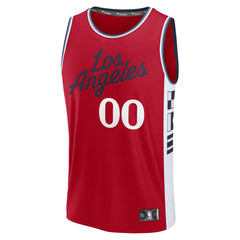LA Clippers Fast Break Custom Jersey Statement Edition Red - Fanatics