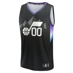 Utah Jazz Fast Break Custom Jersey Statement Edition Black - Fanatics