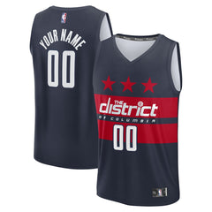 Washington Wizards Fast Break Custom Jersey Statement Edition Navy - Fanatics