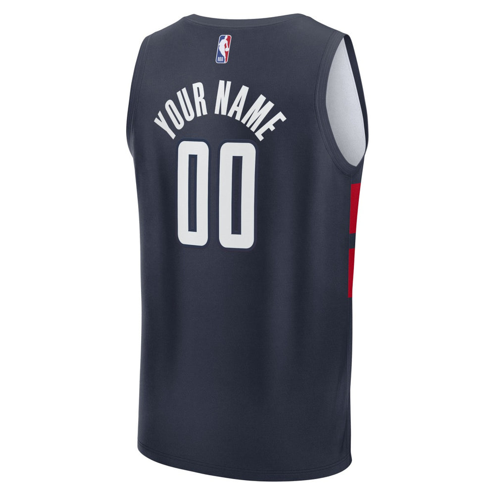 Washington Wizards Fast Break Custom Jersey Statement Edition Navy - Fanatics