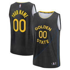 Golden State Warriors Youth Fast Break Custom Replica Jersey Black Statement Edition - Fanatics outlet