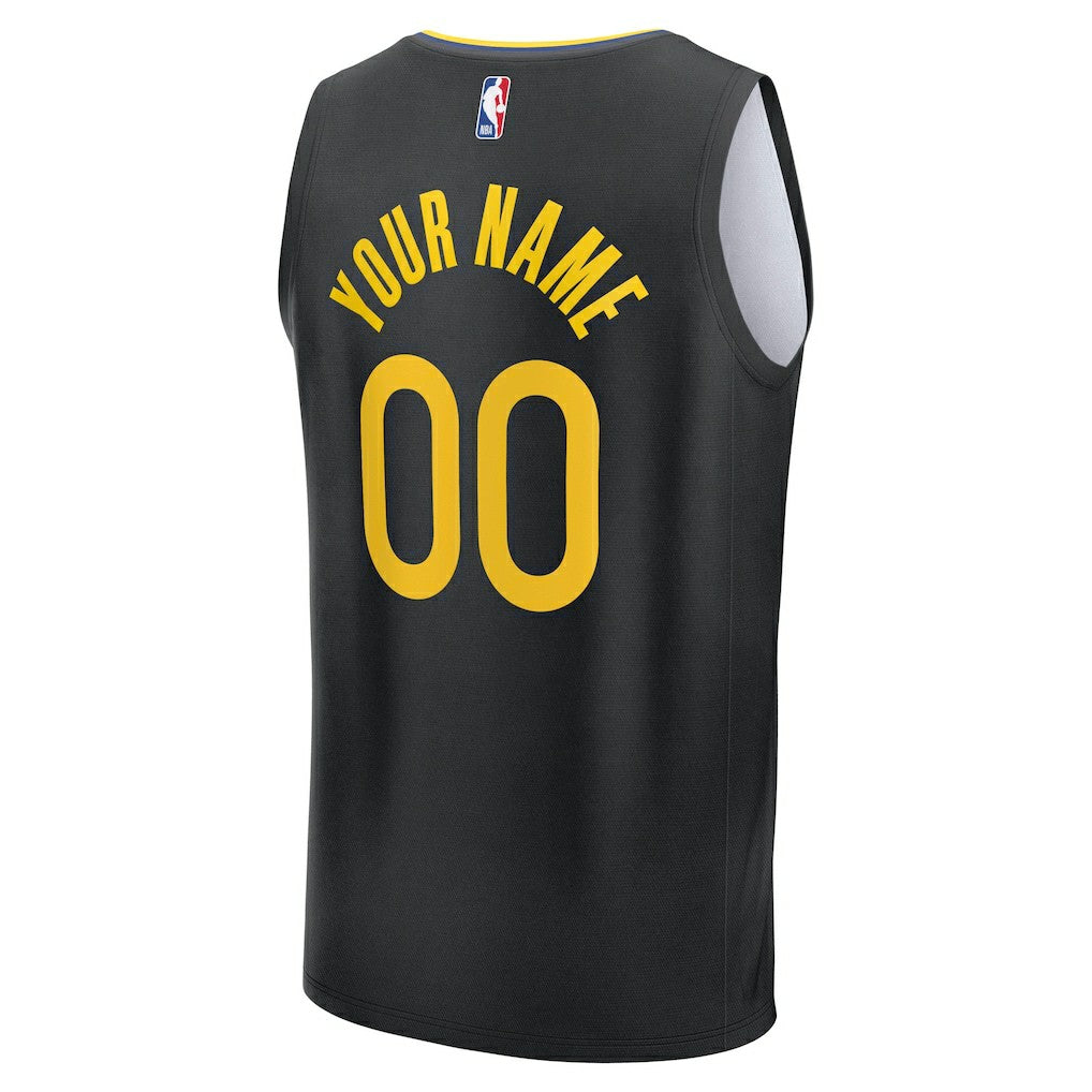 Golden State Warriors Youth Fast Break Custom Replica Jersey Black Statement Edition - Fanatics outlet