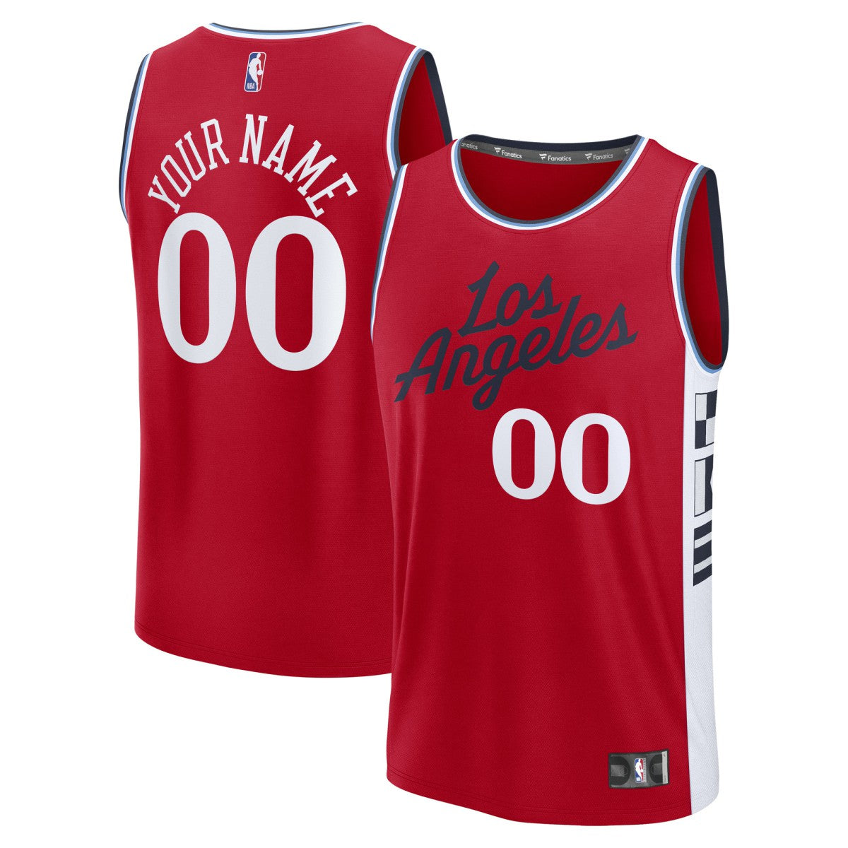 LA Clippers Youth Fast Break Custom Replica Jersey Red Statement Edition - Fanatics
