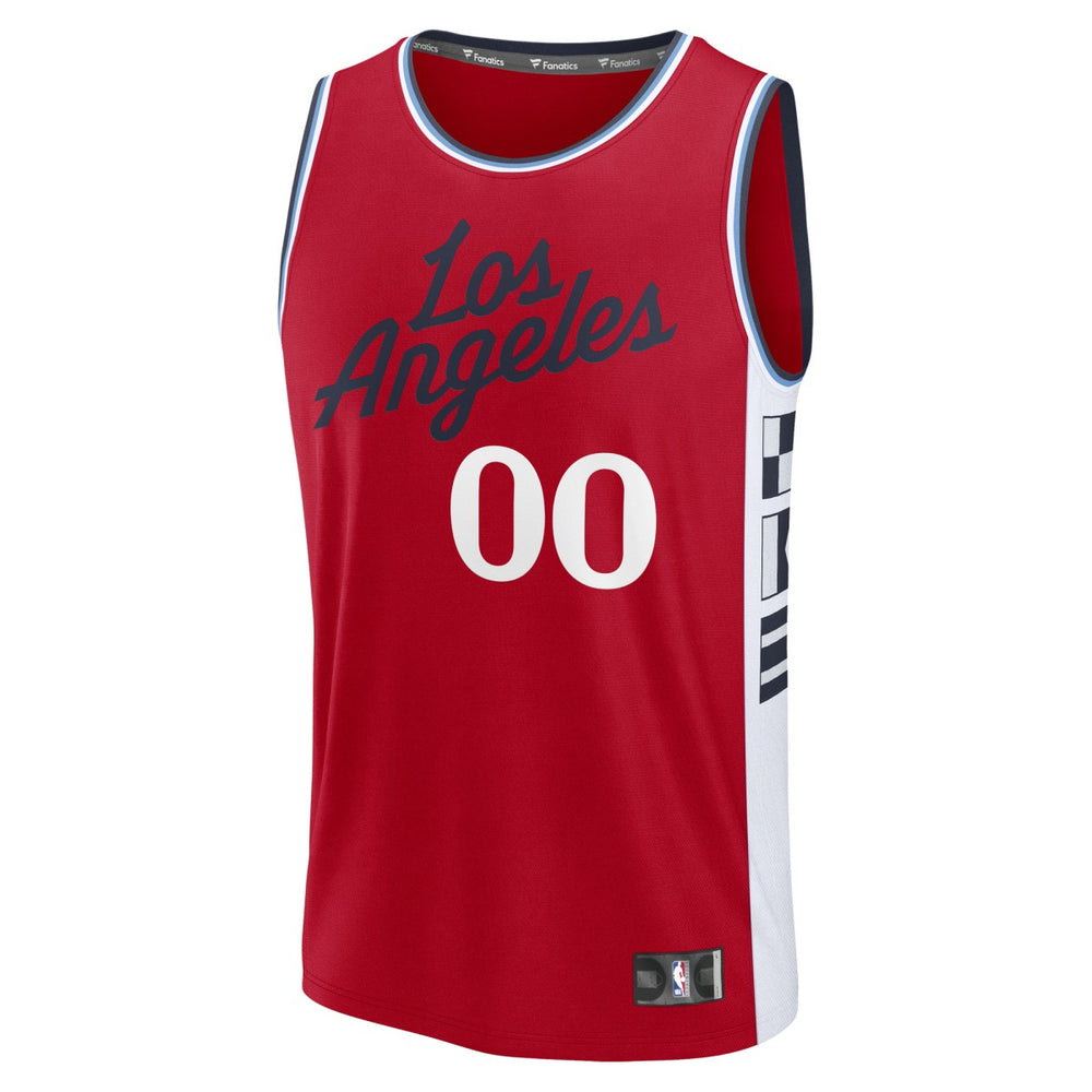 LA Clippers Youth Fast Break Custom Replica Jersey Red Statement Edition - Fanatics