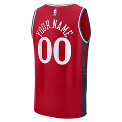 LA Clippers Youth Fast Break Custom Replica Jersey Red Statement Edition - Fanatics