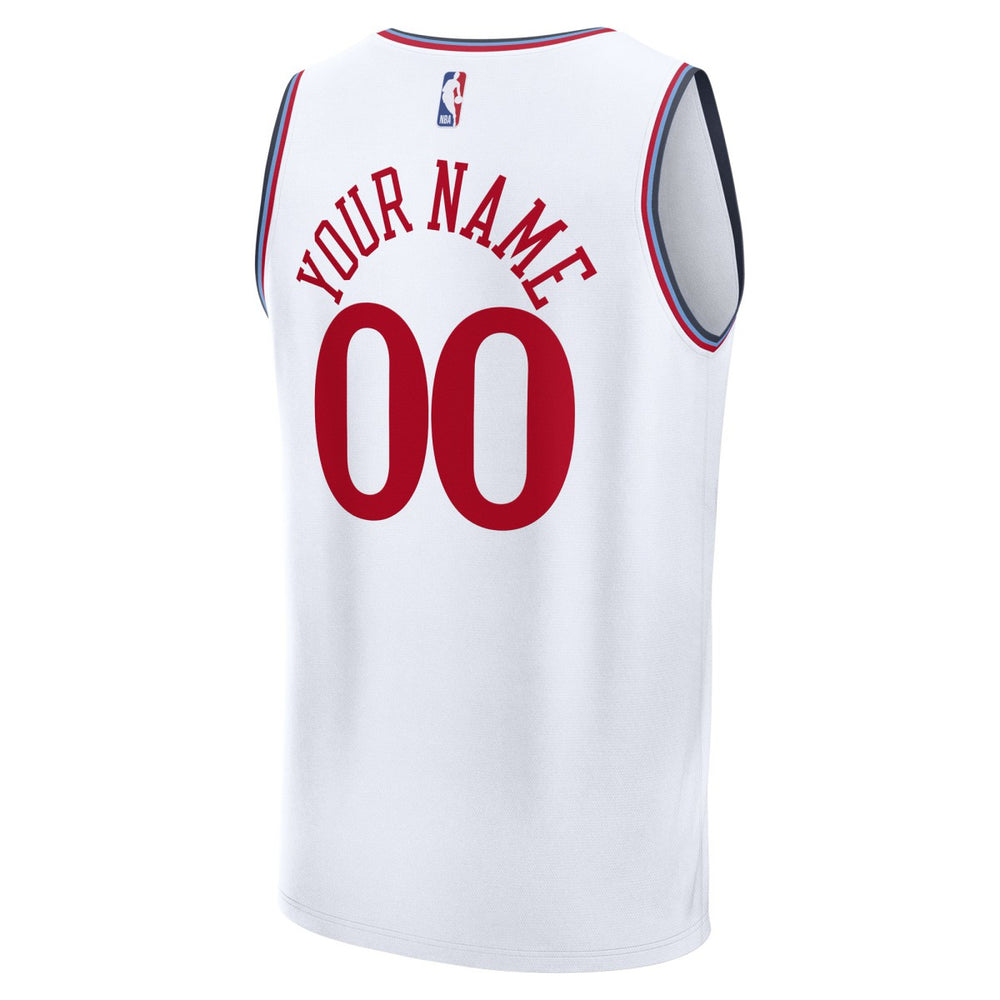 LA Clippers Youth Fast Break Custom Replica Jersey White Association Edition - Fanatics
