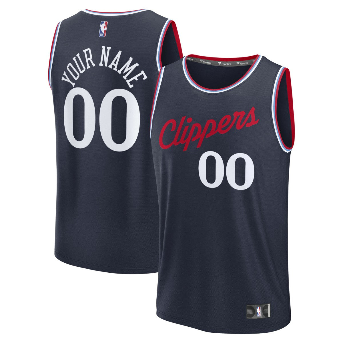 LA Clippers Fast Break Custom Jersey Icon Edition Navy - Fanatics