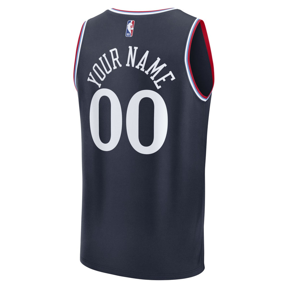 LA Clippers Youth Fast Break Custom Replica Jersey Navy Icon Edition - Fanatics
