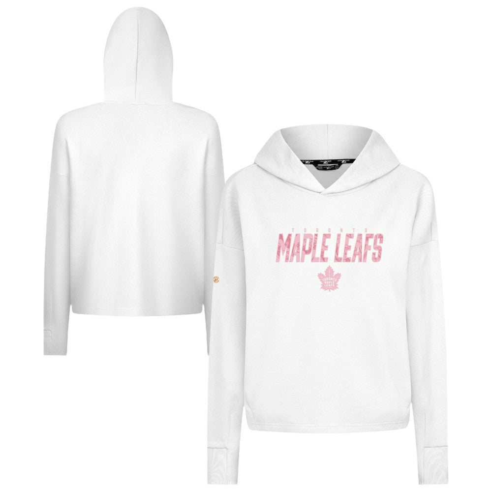 Toronto Maple Leafs Levelwear Women's Mother's Day Sweet Floral Pullover Hoodie - White | US 202960030