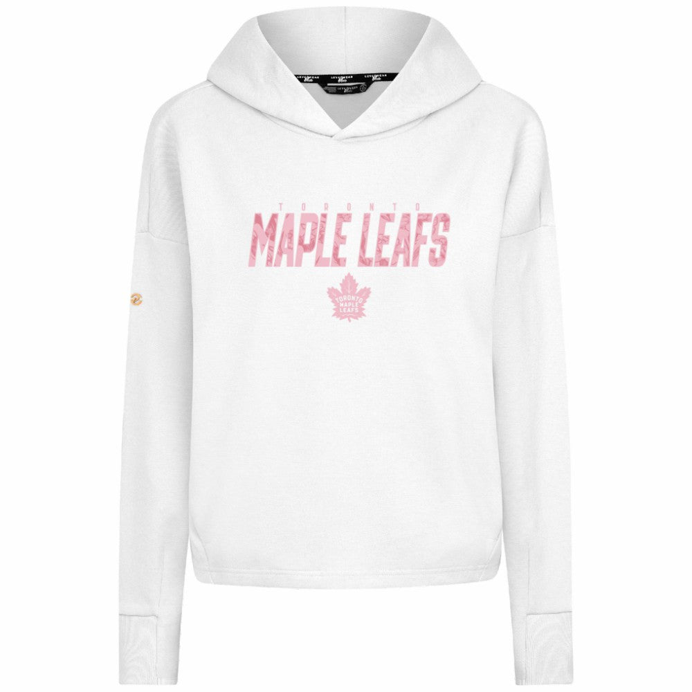 Toronto Maple Leafs Levelwear Women's Mother's Day Sweet Floral Pullover Hoodie - White | US 202960030