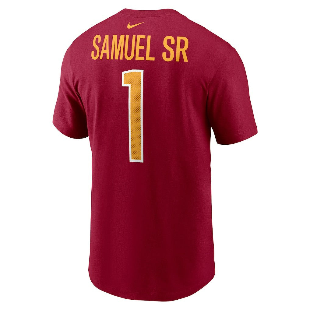 Deebo Samuel Sr Washington Commanders Name & Number T-Shirt - Burgundy T-shirts