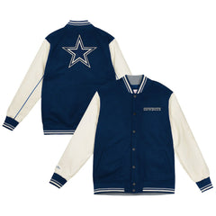 Dallas Cowboys Youth Full-Snap Varsity Jacket - Navy/Cream Jackets