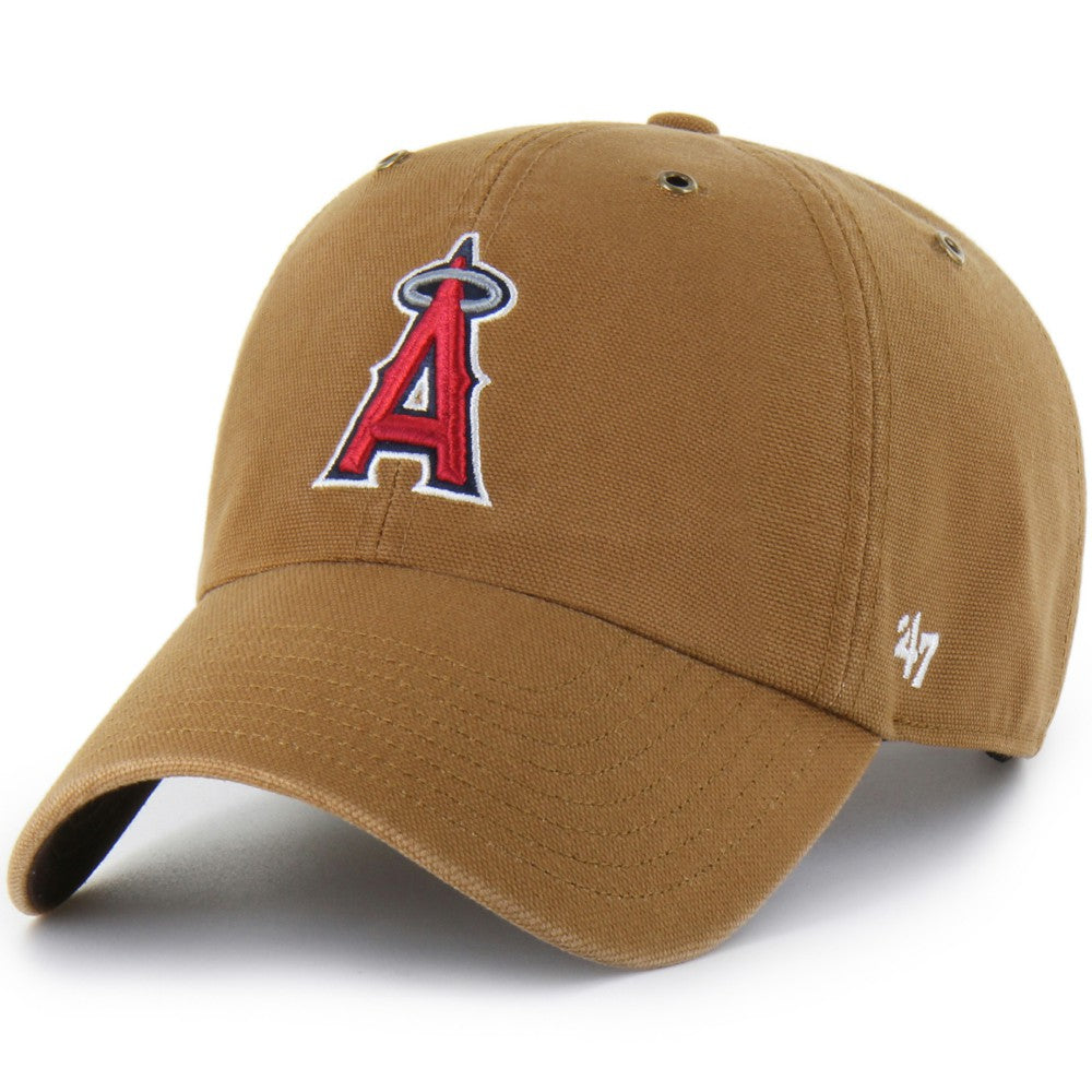 Los Angeles Angels Carhartt x '47 Clean Up Adjustable Hat - Brown Hats