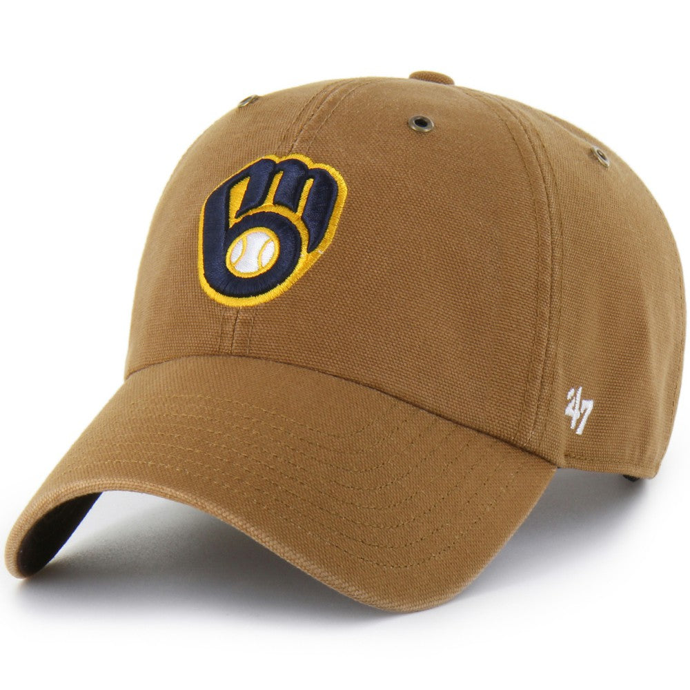 Milwaukee Brewers Carhartt x '47 Clean Up Adjustable Hat - Brown Hats