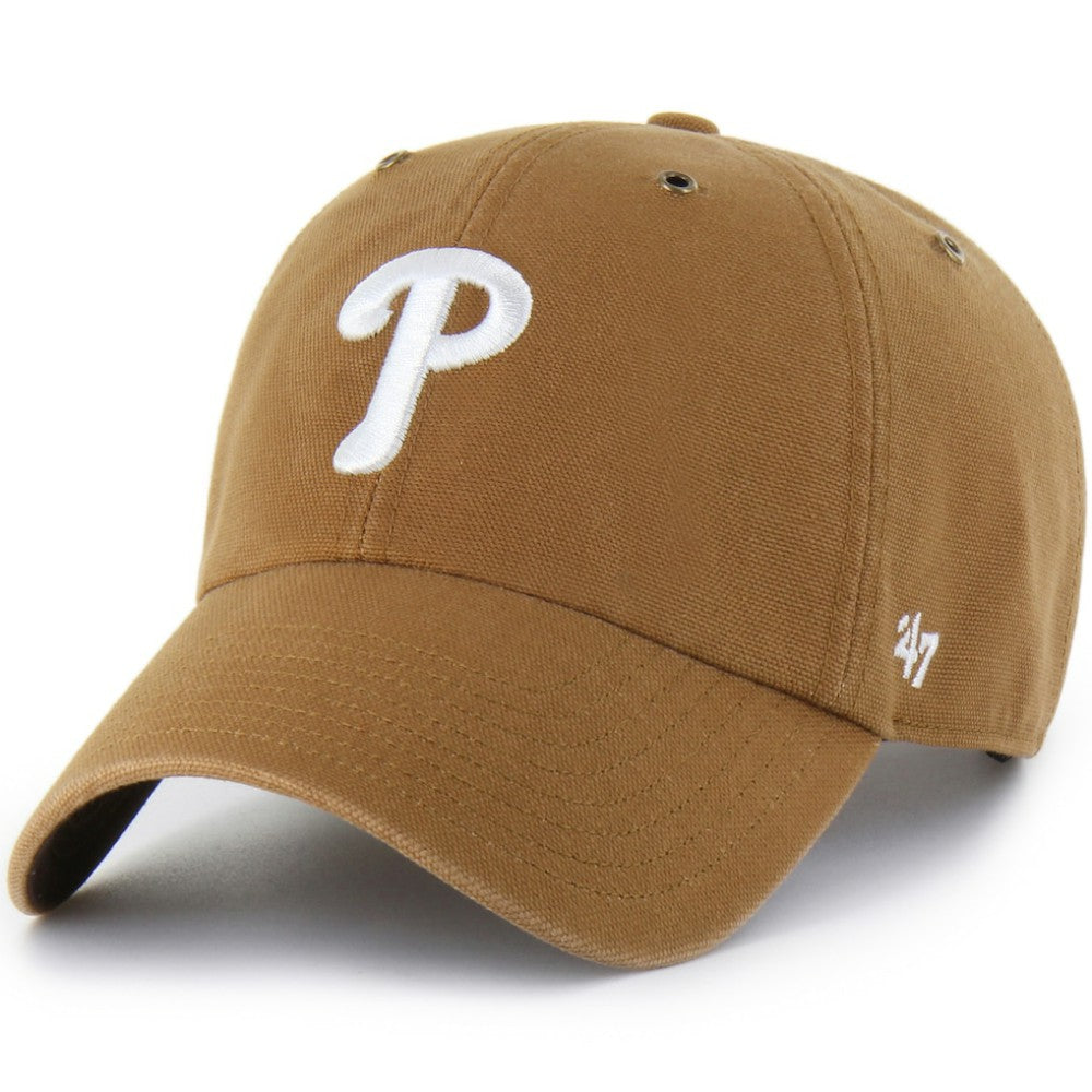 Philadelphia Phillies Carhartt x '47 Clean Up Adjustable Hat - Brown Hats