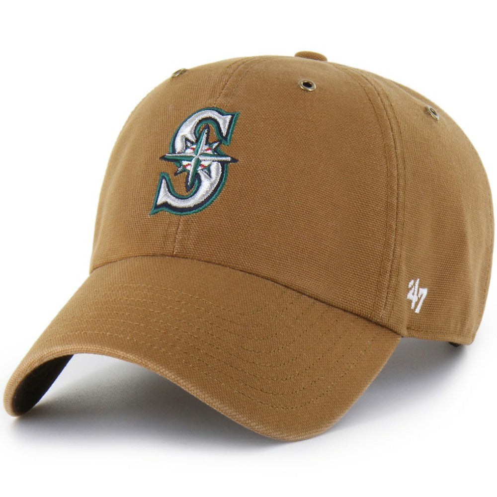 Seattle Mariners Carhartt x '47 Clean Up Adjustable Hat - Brown Hats