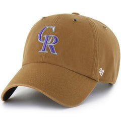 Colorado Rockies Carhartt x '47 Clean Up Adjustable Hat - Brown Hats