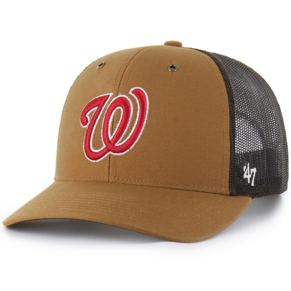 Washington Nationals Carhartt x '47 Trucker Adjustable Hat - Brown Hats