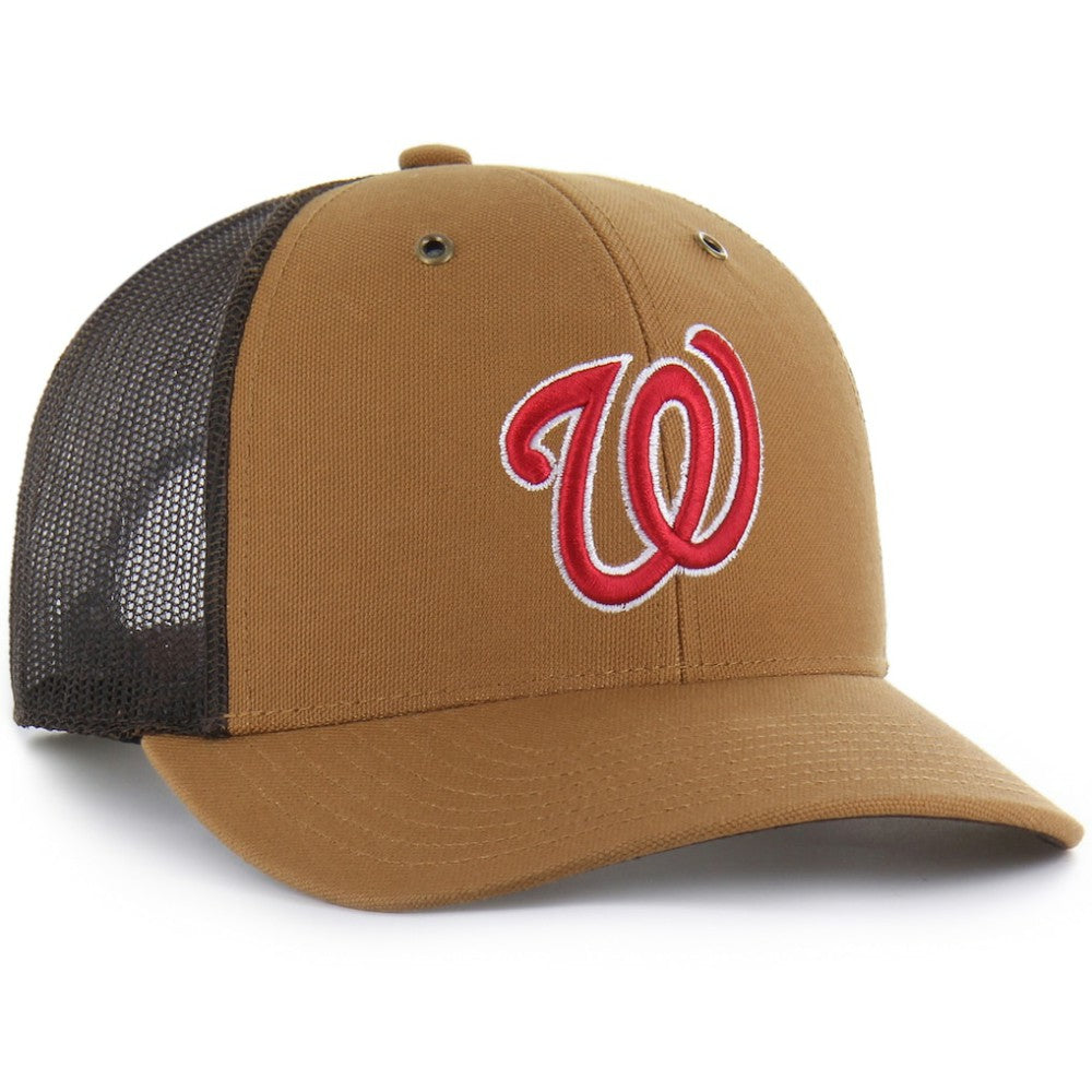 Washington Nationals Carhartt x '47 Trucker Adjustable Hat - Brown Hats