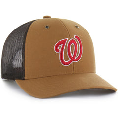 Washington Nationals Carhartt x '47 Trucker Adjustable Hat - Brown Hats