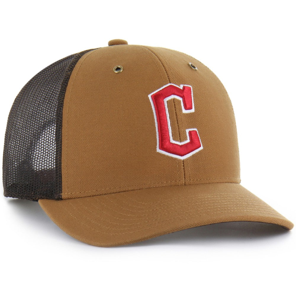 Cleveland Guardians Carhartt x '47 Trucker Adjustable Hat - Brown Hats