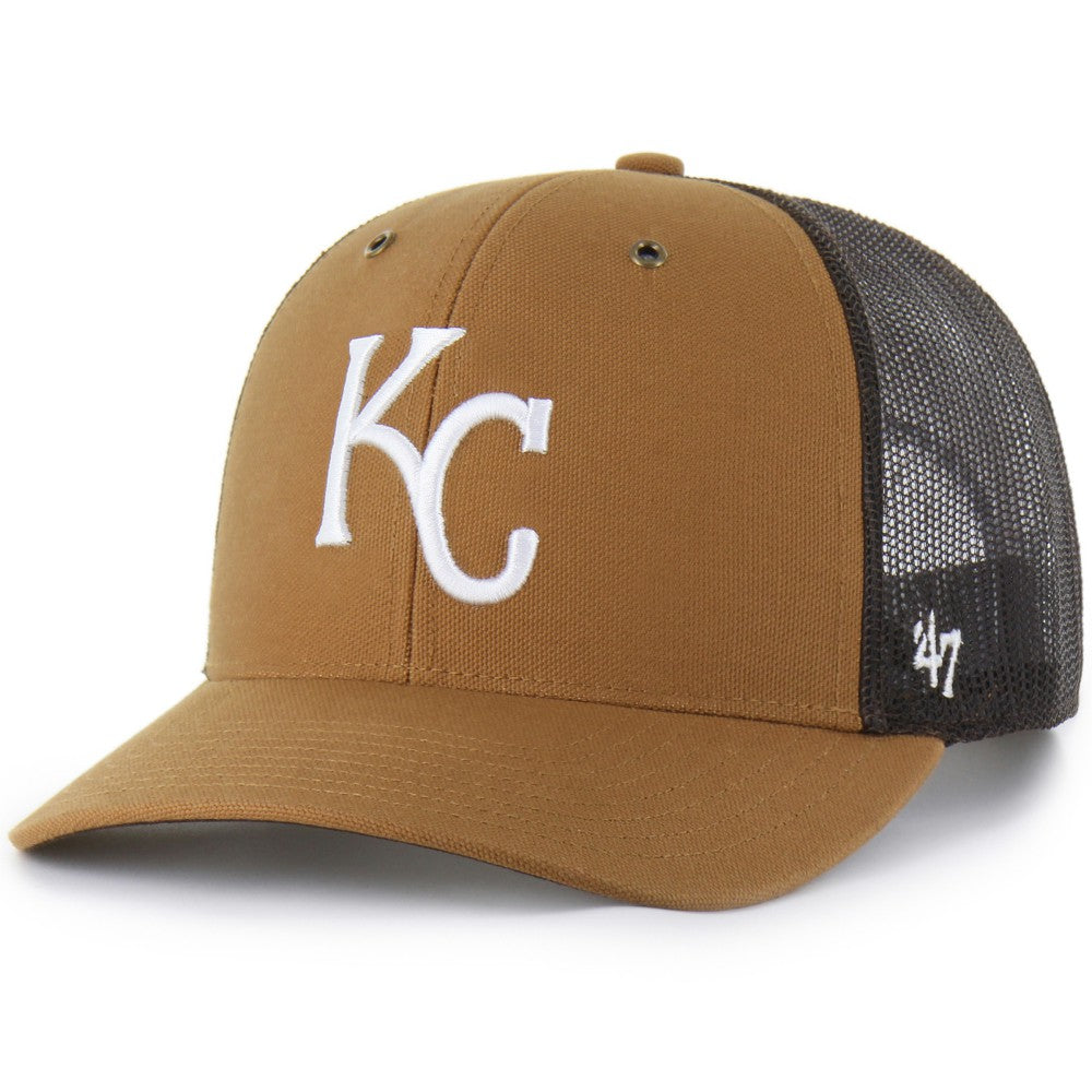 Kansas City Royals Carhartt x '47 Trucker Adjustable Hat - Brown Hats