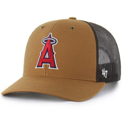 Los Angeles Angels Carhartt x '47 Trucker Adjustable Hat - Brown Hats