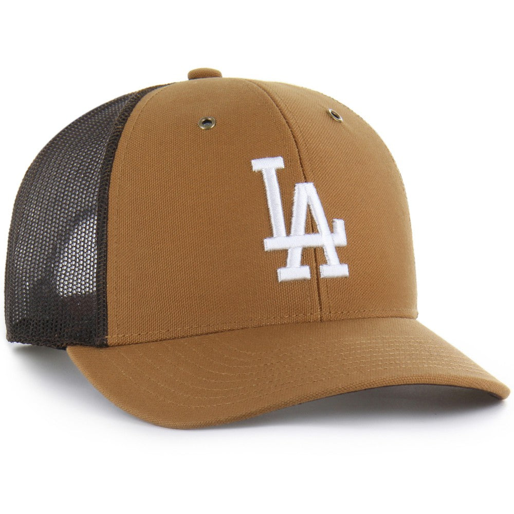 Los Angeles Dodgers Carhartt x '47 Trucker Adjustable Hat - Brown Hats