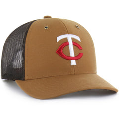 Minnesota Twins Carhartt x '47 Trucker Adjustable Hat - Brown Hats