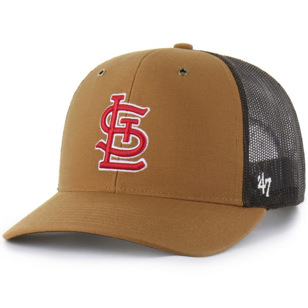 St. Louis Cardinals Carhartt x '47 Trucker Adjustable Hat - Brown Hats