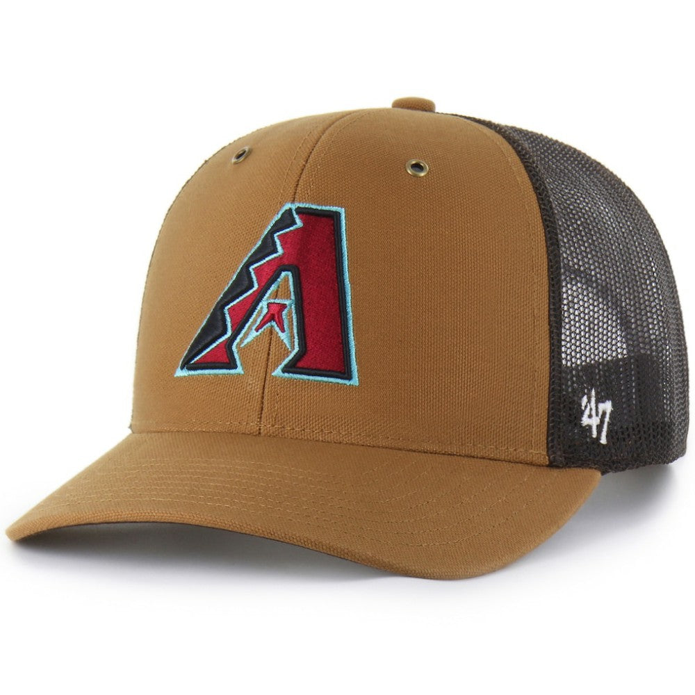 Arizona Diamondbacks Carhartt x '47 Trucker Adjustable Hat - Brown Hats