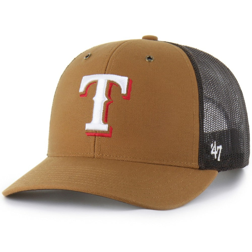 Texas Rangers Carhartt x '47 Trucker Adjustable Hat - Brown Hats