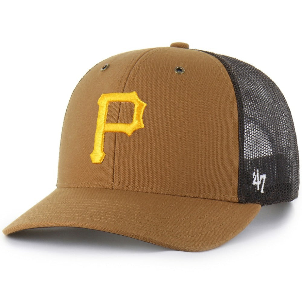 Pittsburgh Pirates Carhartt x '47 Trucker Adjustable Hat - Brown Hats