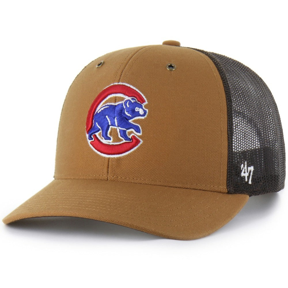 Chicago Cubs Carhartt x '47 Trucker Adjustable Hat - Brown Hats