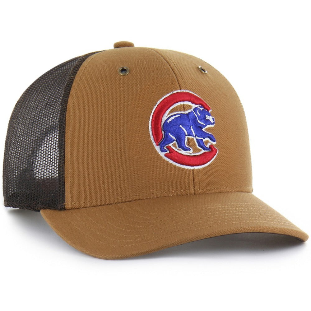 Chicago Cubs Carhartt x '47 Trucker Adjustable Hat - Brown Hats