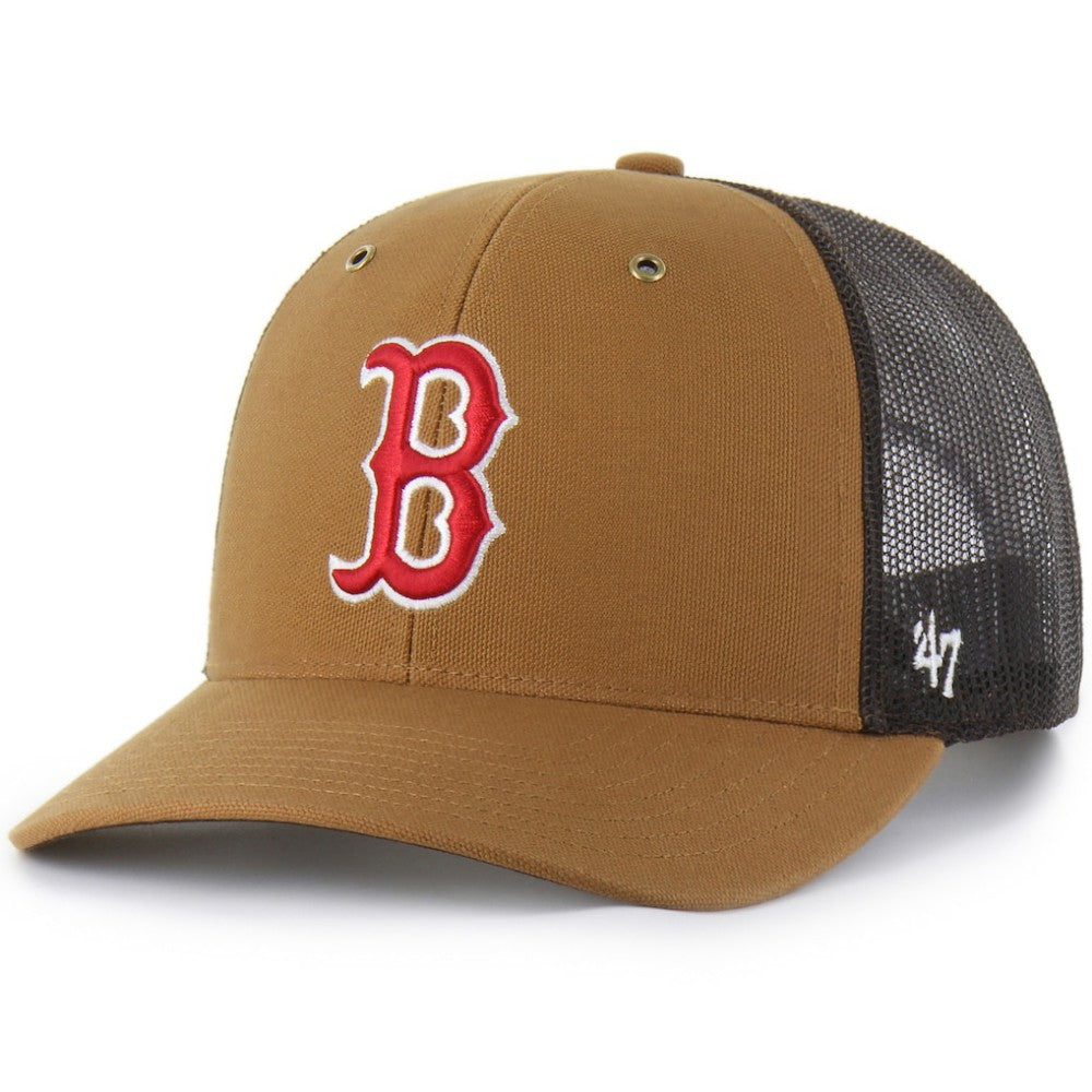 Boston Red Sox Carhartt x '47 Trucker Adjustable Hat - Brown Hats
