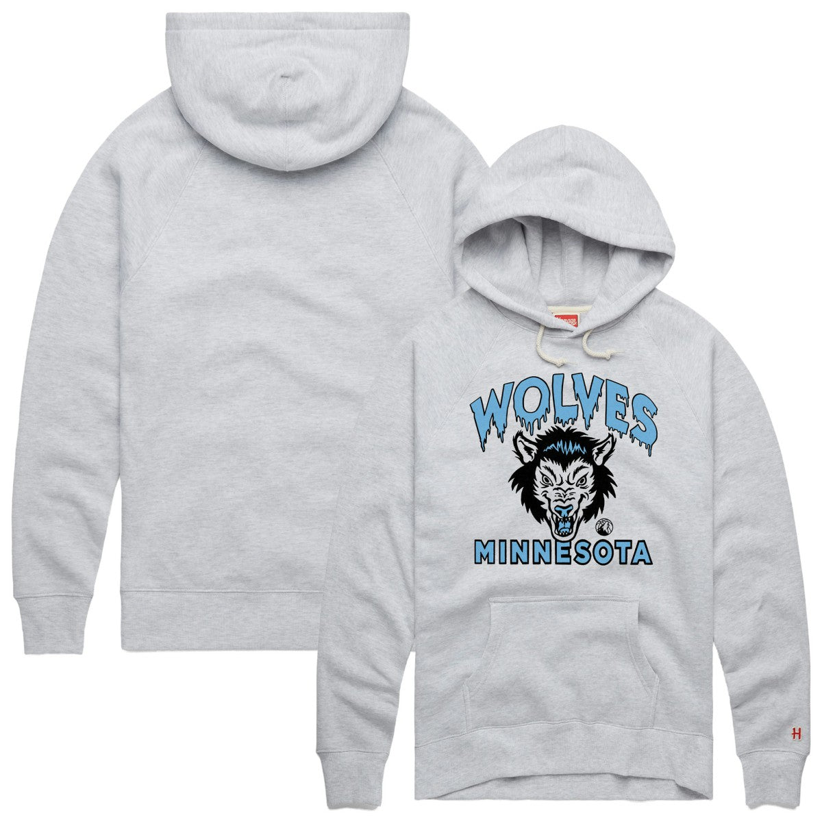 Minnesota Timberwolves Homage Unisex Hometown Edition Tri-Blend Raglan Pullover Hoodie Ash