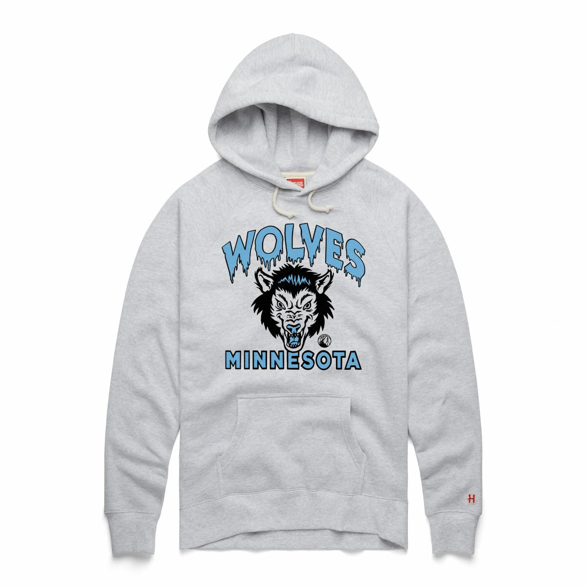 Minnesota Timberwolves Homage Unisex Hometown Edition Tri-Blend Raglan Pullover Hoodie Ash