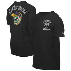 Milwaukee Brewers New Era Sugar Skulls T-Shirt - Black T-shirts