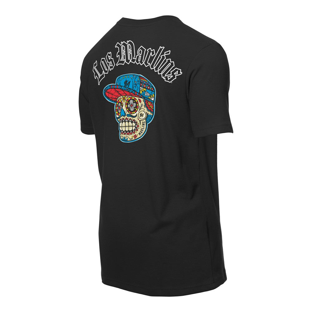 Miami Marlins New Era Sugar Skulls T-Shirt - Black T-shirts