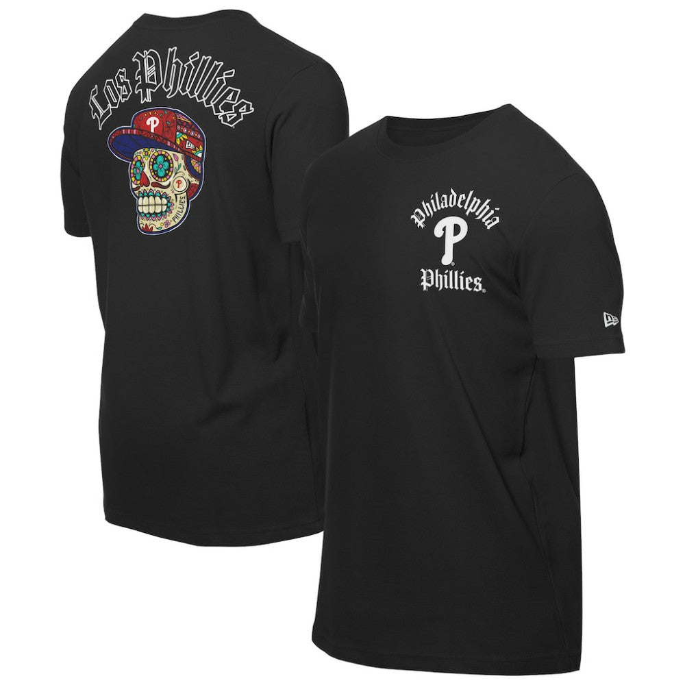 Philadelphia Phillies New Era Sugar Skulls T-Shirt - Black T-shirts
