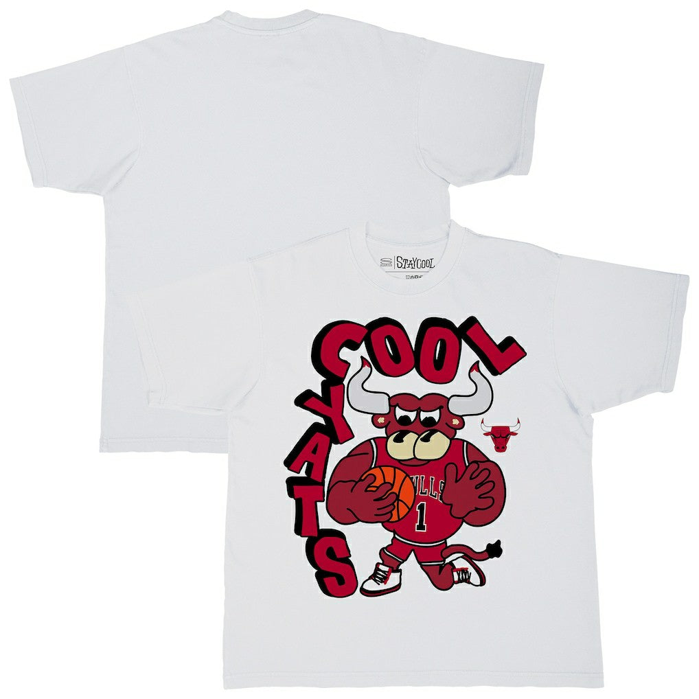 Chicago Bulls Stadium Essentials NBA x Staycool Mascot Oversized T-Shirt White