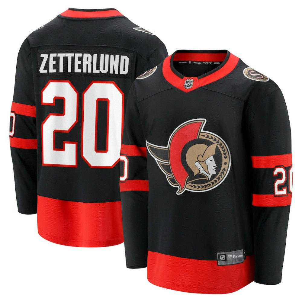 Fabian Zetterlund Ottawa Senators Fanatics Home Breakaway Jersey - Black | US 202972832