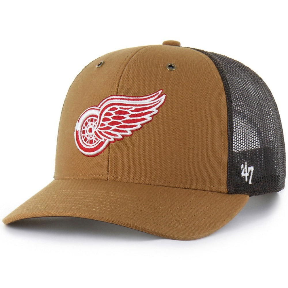 Detroit Red Wings Carhartt x '47 Trucker Adjustable Hat - Brown | US 202982309