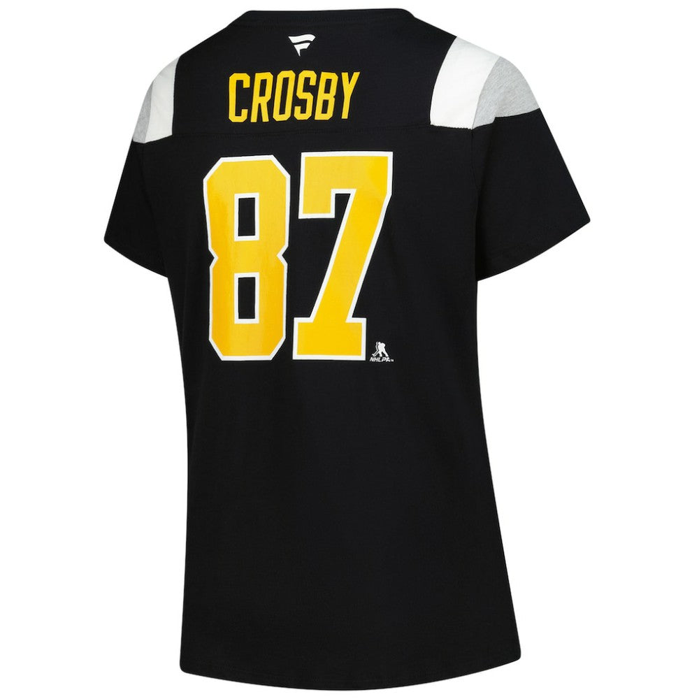 Sidney Crosby Pittsburgh Penguins Fanatics Women's Plus Size Name & Number Scoop Neck T-Shirt - Black | US 202983341