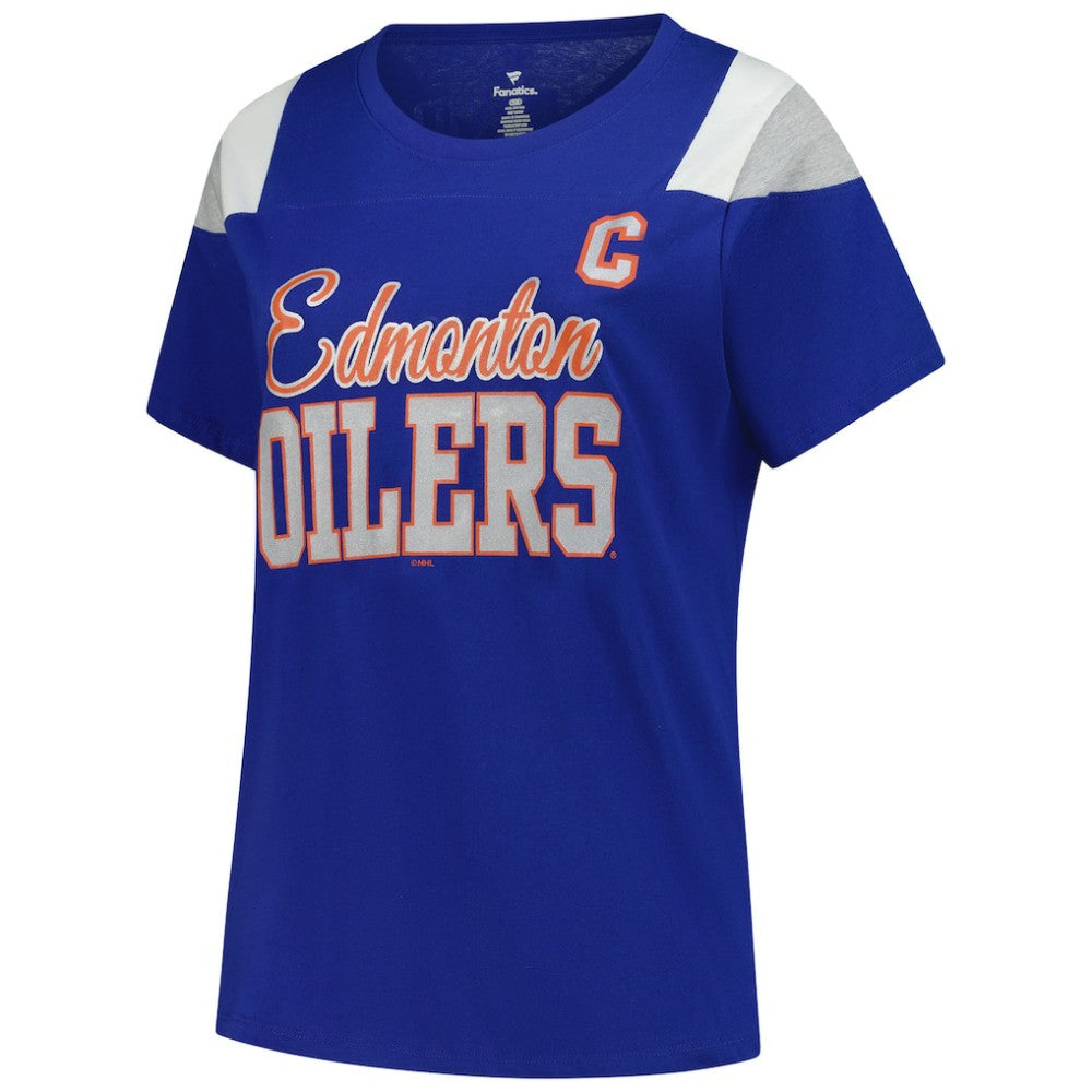 Connor McDavid Edmonton Oilers Fanatics Women's Plus Size Name & Number Scoop Neck T-Shirt - Royal | US 202983344